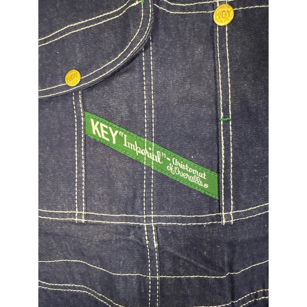 Key Imperial Mens Indigo Blue Denim Bib Overalls 50x32 NWT Workwear 272.41